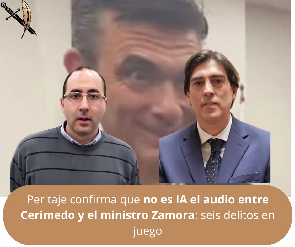 Peritaje confirma que no es IA el audio entre Cerimedo y el ministro Zamora: seis delitos en juego