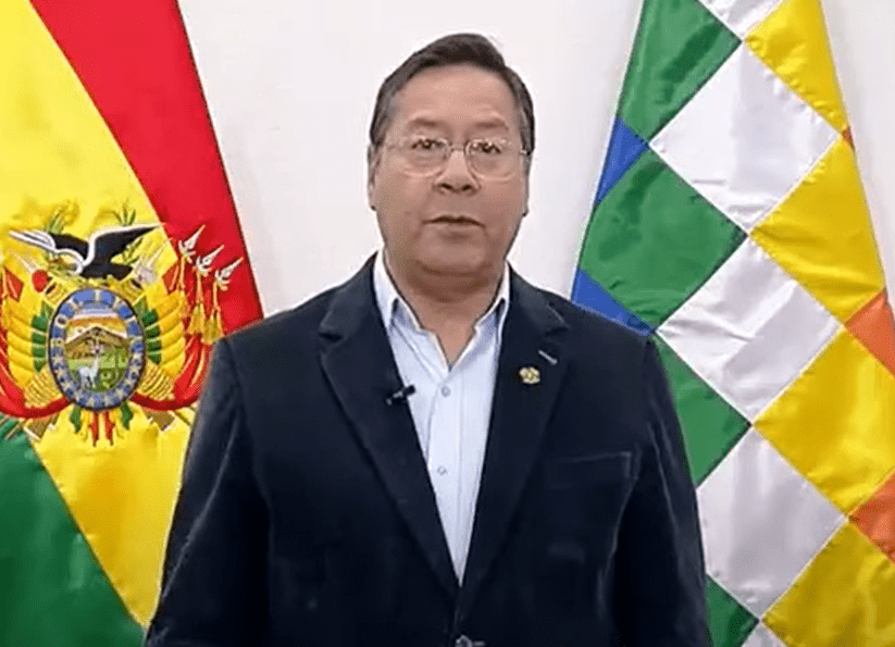 Luis Arce en su mensaje contra los bloqueos