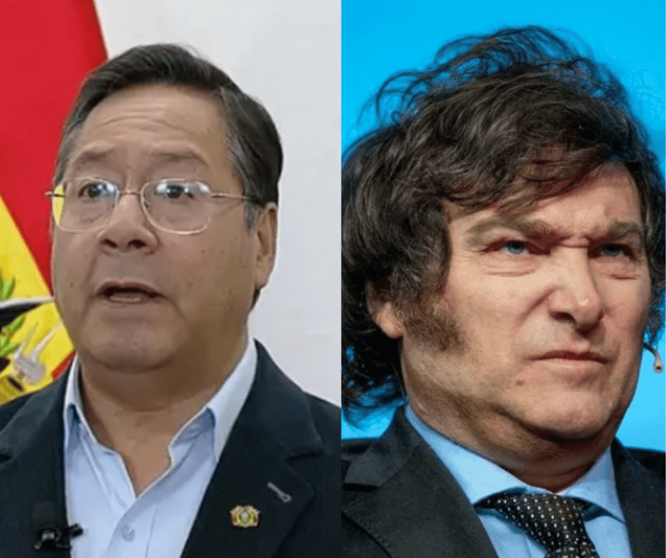 Presidente de Bolivia Luis Arce y Presidente de Argentina Javier Milei