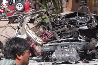 EL jeep donde iba Mónica Von Borries