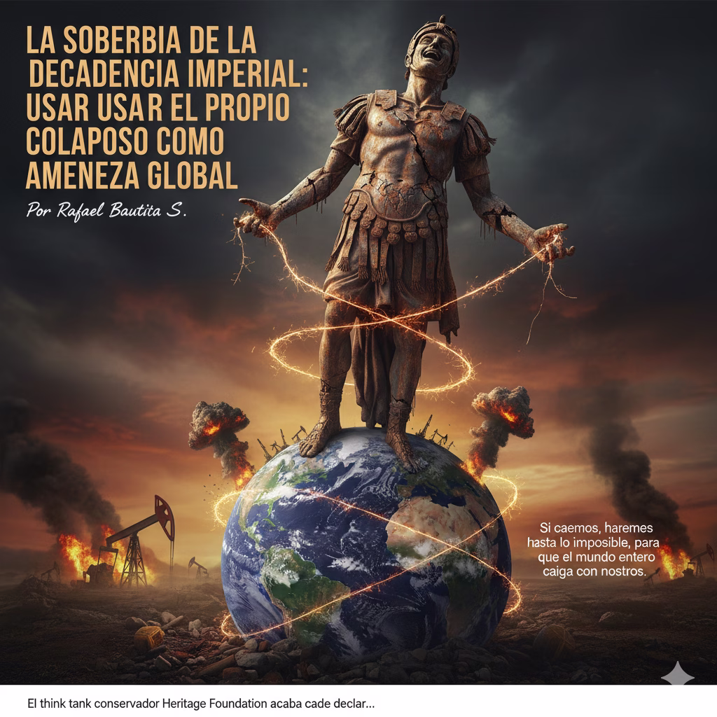 LA SOBERBIA DE LA DECADENCIA IMPERIAL: USAR EL PROPIO COLAPSO COMO AMENAZA GLOBAL
