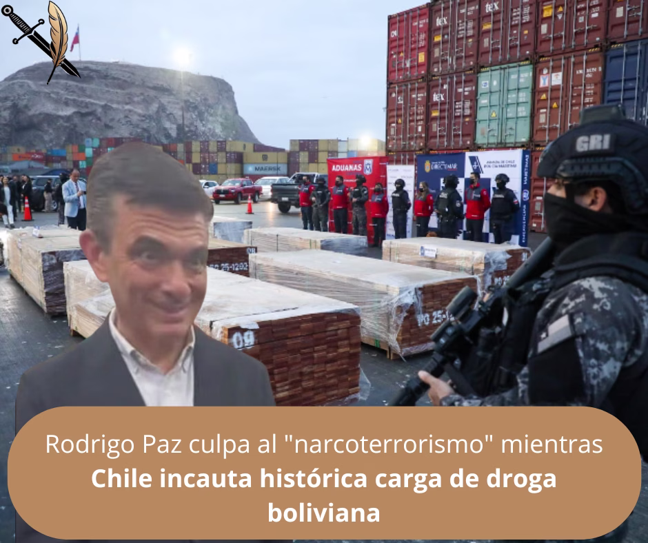 Rodrigo Paz culpa al "narcoterrorismo" mientras Chile incauta histórica carga de droga boliviana