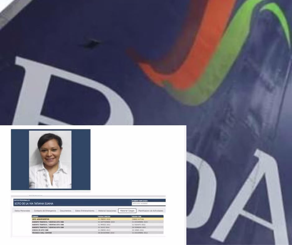 Vicepresidente Edmand Lara denuncia red de privilegios en BoA: Tatiana Soto de la Vía favorecida con pasajes de lujo