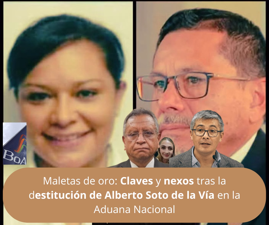 Maletas de oro: Claves y nexos tras la destitución de Alberto Soto de la Vía en la Aduana Nacional