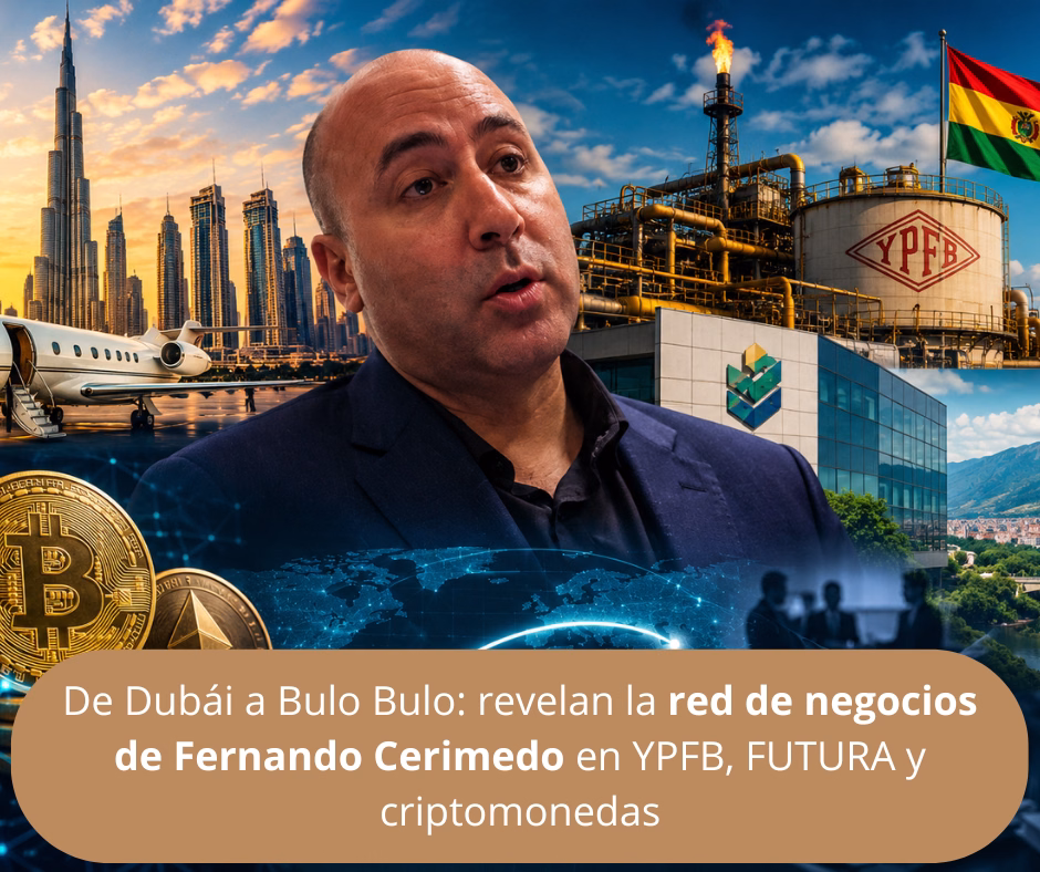 De Dubái a Bulo Bulo: revelan la red de negocios de Fernando Cerimedo en YPFB, FUTURA y criptomonedas