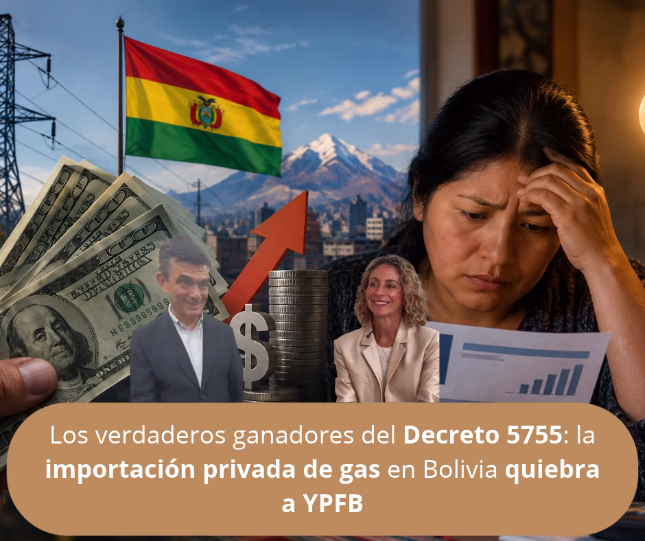 Los verdaderos ganadores del Decreto 5755: la importación privada de gas en Bolivia quiebra a YPFB